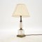 Vintage French Crystal Glass and Brass Table Lamp, 1950s 2