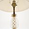 Vintage French Crystal Glass and Brass Table Lamp, 1950s 5