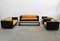Black Sarantoga Living Room Set by Massimo & Lella Vignelli for Poltronova, 1960s, Set of 5 1