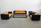 Mobilier de Salon Sarantoga Noir par Massimo & Lella Vignelli pour Poltronova, 1960s, Set de 5 1