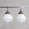 Large Antique French Opaline Glass Pendant Lights, 1920s, Set of 3 1