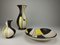 Bowl and Vases with Florenz Decor from Bay Keramik, 1957, Set of 3 1