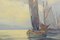 J Nolud, Breton Fishing Boats at Dawn, anni '50, Olio su tela, con cornice, Immagine 7