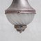 Antique Etched Glass Pendant Lights, 1920s, Set of 3 6