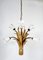 Large Italian Hollywood Regency Tulipani Chandelier in Murano Glass & Gilt Metal from Banci Firenze, 1970s, Image 1