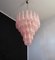 Vintage Italian Murano Chandelier with 52 Pink Glass Petals, 1990 15