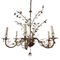 Large Gilt Metal Chandelier in the style of Baguès, 1960s, Image 1