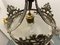 Lampada a sospensione in bronzo e vetro, anni '50, Immagine 2