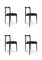 Grey Dining Chairs by Collector Studio, Set of 4 1