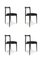 Grey Dining Chairs by Collector Studio, Set of 4, Image 1