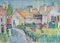 Jacques Daufin, Paesaggio, anni '60, Guazzo e pastello, Incorniciato, Immagine 1