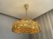 Chandelier in Gold-Plated Brass & Crystal from Palwa, 1970s 17