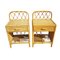 Vintage Spanish Bamboo and Wicker Tables, Set of 2, Image 1