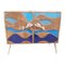 Glass and Bamboo Sideboard, 1980s 1