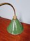 Industrial Wall Light in Brass & Green Enamel Sheet, 1930s 7