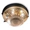 Lacquered Brass and Crystal Ceiling Light, 1980s 3