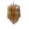 Mid-Century Italian Amber Crystal Ceiling Lamp 1