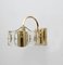 Mid-Century Modern Italian Glass and Brass Sconces attributed to Oscar Torlasco for Stilkronen, 1960s, Set of 2 2