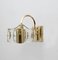 Mid-Century Modern Italian Glass and Brass Sconces attributed to Oscar Torlasco for Stilkronen, 1960s, Set of 2, Image 2