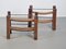 Oak Brutalist Wooden Wine Rack, 1960s 9