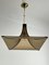 Mid-Century Italian Ceiling Light in Acrylic Glass & Brass, 1960s 1