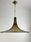 Lámpara de techo italiana Mid-Century de vidrio acrílico y latón, años 60, Imagen 8