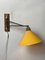 Lampada da parete Mid-Century con braccio flessibile regolabile in teak, metallo e ottone, Paesi Bassi, anni '60, Immagine 8