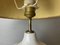 Lampe de Bureau en Céramique Blanche avec Abat-jour en Jute, Portugal, 1970s 7