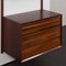 Rosewood One Bay Wall Unit by Poul Cadovius, Denmark, 1960s 15