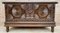 Antiker spanischer barocker Koffer aus Nussholz mit geschnitztem Rahmen, 1890er 2
