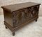 Antique Spanish Baroque Walnut Trunk with Carved Frame, 1890s 4