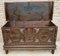 Antique Spanish Baroque Walnut Trunk with Carved Frame, 1890s, Image 13