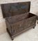 Antique Spanish Baroque Walnut Trunk with Carved Frame, 1890s 11