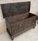 Antique Spanish Baroque Walnut Trunk with Carved Frame, 1890s, Image 11