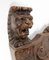 Butaca Curule francesa neogótica de castaño con cabezas de león, década de 1900, Imagen 15