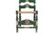 Zeremonielle Antike Spanische Stühle in Grün & Rot, 2er Set 6