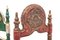 Zeremonielle Antike Spanische Stühle in Grün & Rot, 2er Set 10