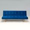 Blaues Samt Schlafsofa mit Scharnier von Heals 3