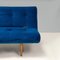 Blaues Samt Schlafsofa mit Scharnier von Heals 7