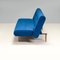 Blaues Samt Schlafsofa mit Scharnier von Heals 4