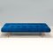 Blaues Samt Schlafsofa mit Scharnier von Heals 6