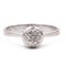 14 Karat White Gold Ring with Diamonds, 1960s 1