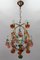 Lámpara de araña italiana veneciana con frutas de cristal de Murano, años 50, Imagen 2