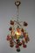 Italian Venetian Pendant Chandelier with Murano Glass Fruits, 1950s 15