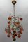 Italian Venetian Pendant Chandelier with Murano Glass Fruits, 1950s 14