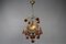 Lámpara de araña italiana veneciana con frutas de cristal de Murano, años 50, Imagen 11
