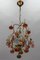 Italian Venetian Pendant Chandelier with Murano Glass Fruits, 1950s 13
