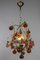 Italian Venetian Pendant Chandelier with Murano Glass Fruits, 1950s 12