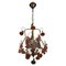 Italian Venetian Pendant Chandelier with Murano Glass Fruits, 1950s 1