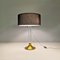 Italian Table Lamp in Acrylic Glass, Brass, Ceramic and Black Fabric, 1960s 17